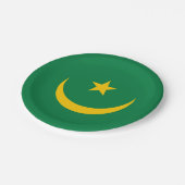 Mauretanien Alte Flagge Pappteller (Schrägansicht)