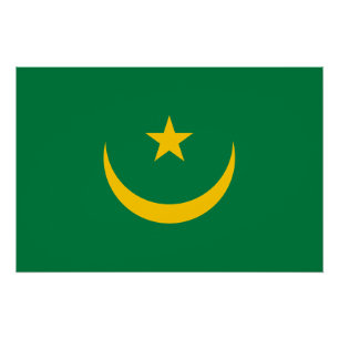 Mauretanien alte Flagge Poster