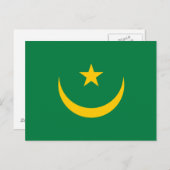 Mauretanien Alte Flagge Postkarte (Vorne/Hinten)