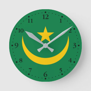 Mauretanien Alte Flagge Runde Wanduhr