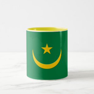 Mauretanien Alte Flagge Zweifarbige Tasse