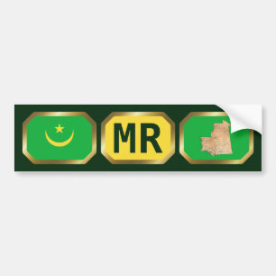 Mauretanien Flagge Karte Code Aufkleber Autoaufkleber