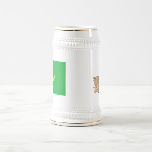 Mauretanien Flagge ~ Karte Tasse (Mittel)