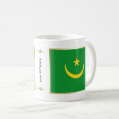 Mauretanien-Flagge + Karten-Tasse Kaffeetasse (VorderseiteRechts)