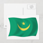 Mauretanien Flagge Postkarte (Vorne/Hinten)