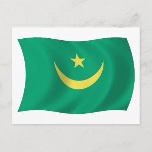 Mauretanien Flagge Postkarte
