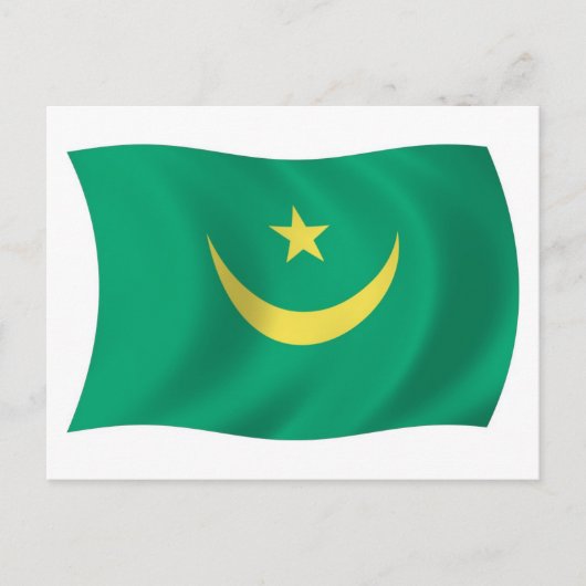 Mauretanien Flagge Postkarte (Vorderseite)