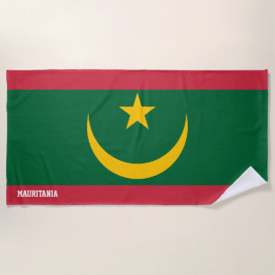 Mauretanien Flagge Prächtig Patriotisch Strandtuch