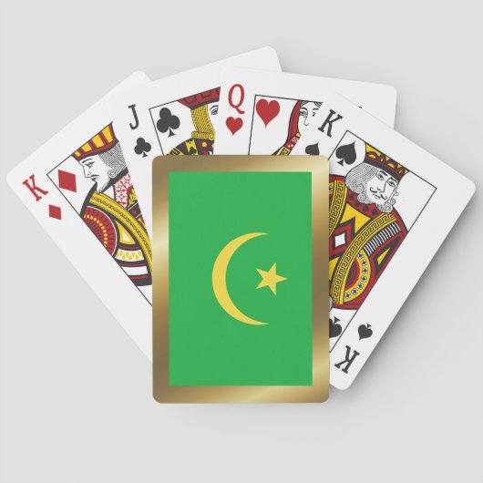 Mauretanien Flagge Spielkarten (Rückseite)