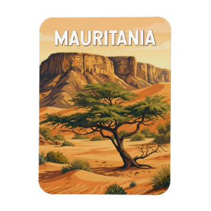 Mauretanien Illustration Reise Kunst Vintage Magnet