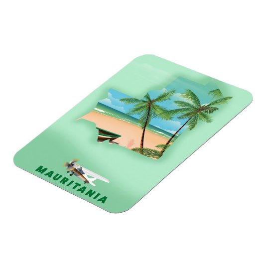 Mauretanien illustriertes Reiseplakat Magnet (Linke Seite)