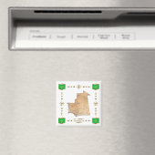 Mauretanien Karte + Flaggen Magnet (In Situ (Geschirrspüler))