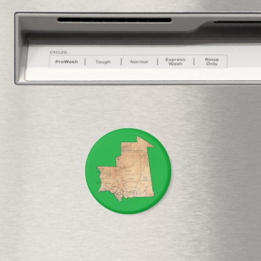 Mauretanien Map Magnet (In Situ (Geschirrspüler))