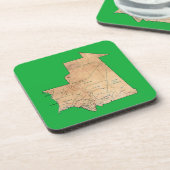 Mauretanien Map Untersetzer (Linke Seite)