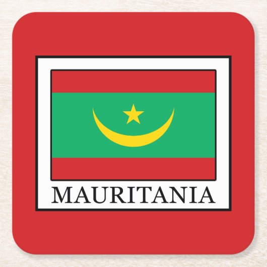 Mauretanien Rechteckiger Pappuntersetzer (Vorderseite)