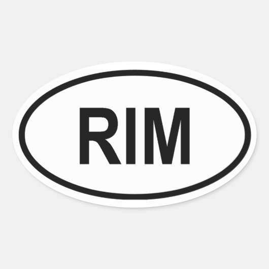 Mauretanien "RIM" Ovaler Aufkleber (Vorderseite)