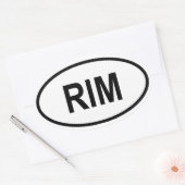 Mauretanien "RIM" Ovaler Aufkleber (Umschlag)