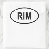 Mauretanien "RIM" Ovaler Aufkleber (Tasche)