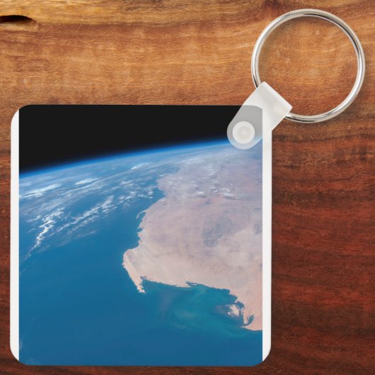 Mauretanien und Western Sahara vor der Küste Afrik Schlüsselanhänger (Rückseite)