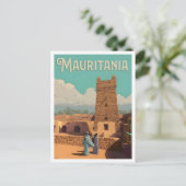 Mauretanien Vintage-Reise Postkarte (Stehend Vorderseite)