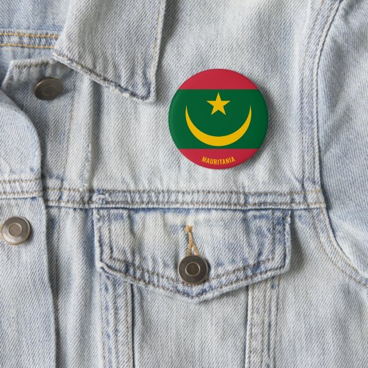 Mauretanienflagge Charming Patriotic Button (Beispiel)