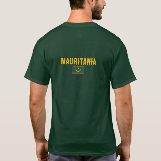 Mauretanienflagge, Flagge Mauretaniens T-Shirt (Rückseite)