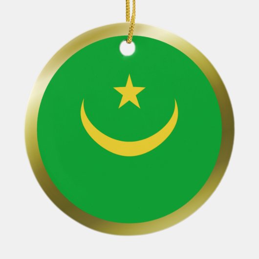 Mauretanienflagge Keramik Ornament (Vorne)