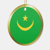 Mauretanienflagge Keramik Ornament (Links)