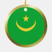 Mauretanienflagge Keramik Ornament (Hinten)