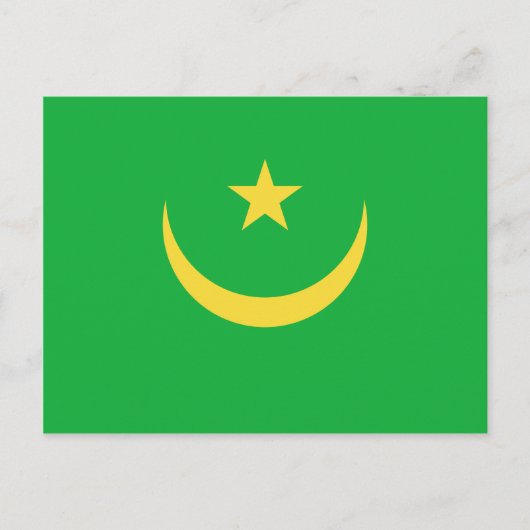 Mauretanienflagge Postkarte (Vorderseite)