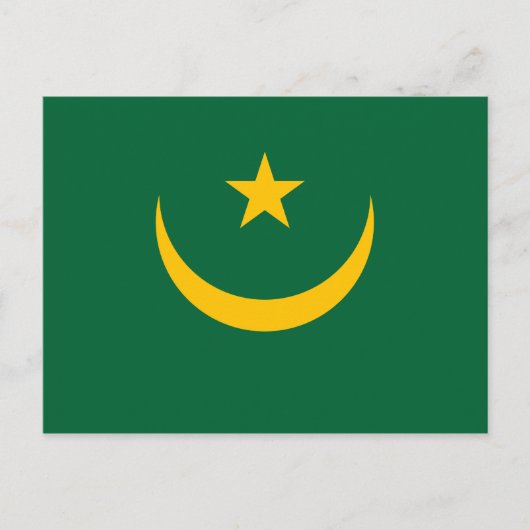 Mauretanienflagge Postkarte (Vorderseite)