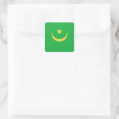 Mauretanienflagge Quadratischer Aufkleber (Tasche)