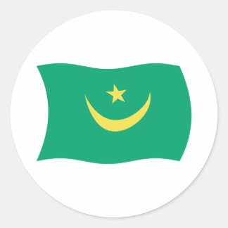Mauretanienflagge Runder Aufkleber