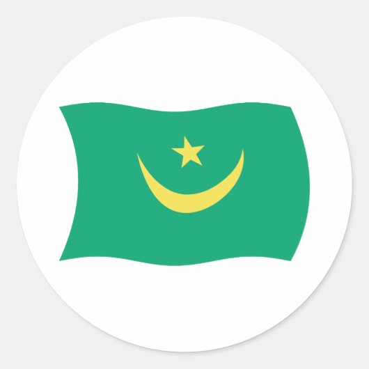 Mauretanienflagge Runder Aufkleber (Vorderseite)