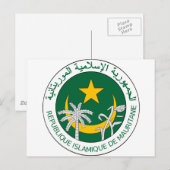 Mauretanienwappen Postkarte (Vorne/Hinten)