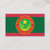 mauretanische Flagge und Siegel, Flagge Mauretanie Visitenkarte (Vorderseite)