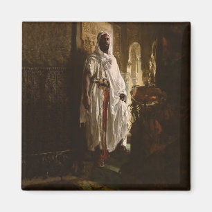 Mauretanischer Häuptling Afrikanische Kunst Malere Magnet