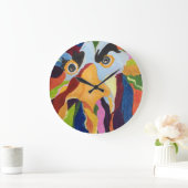 Maurice Angry Rooster Wall Clock Große Wanduhr (Zuhause)