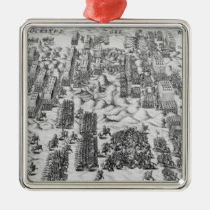 Maurice besiegt Österreicher am Kampf von Nieupor Ornament Aus Metall