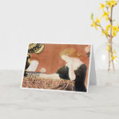 Maurice Denis, eine Frau, die eine Rose hält Karte (Gelbe Blume)