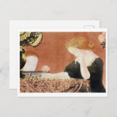 Maurice Denis, eine Frau, die eine Rose hält Postkarte (Vorne/Hinten)