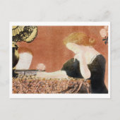 Maurice Denis, eine Frau, die eine Rose hält Postkarte (Vorderseite)