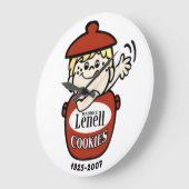 Maurice Lenell Cookies, Chicago-Norridge, IL Große Wanduhr (Winkel)