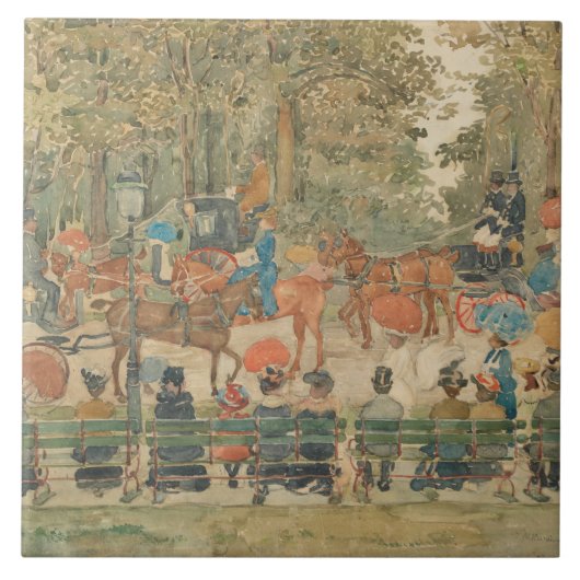 Maurice Prendergast - Central Park, 1901 Fliese (Vorderseite)
