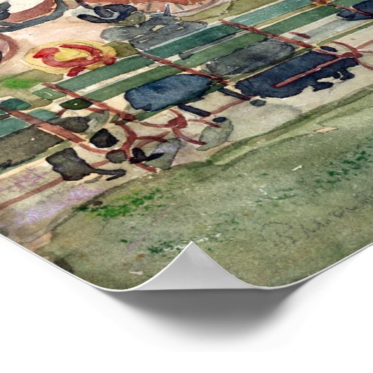 Maurice Prendergast Central Park Poster (Ecke)