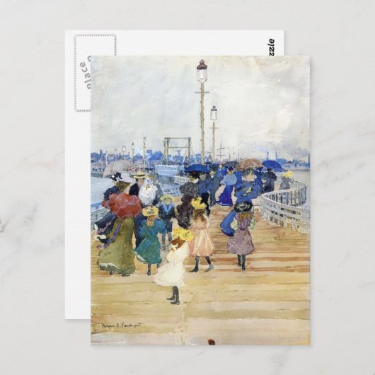 Maurice Prendergast - South Boston Pier Postkarte (Vorne/Hinten)