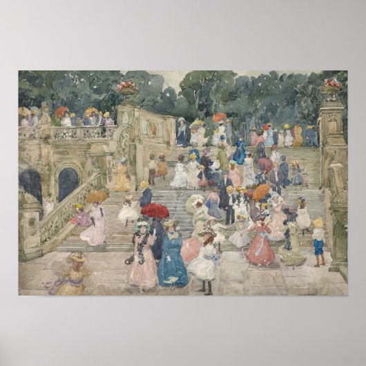 Maurice Prendergast - The Terrace Bridge, Central Poster (Vorne)