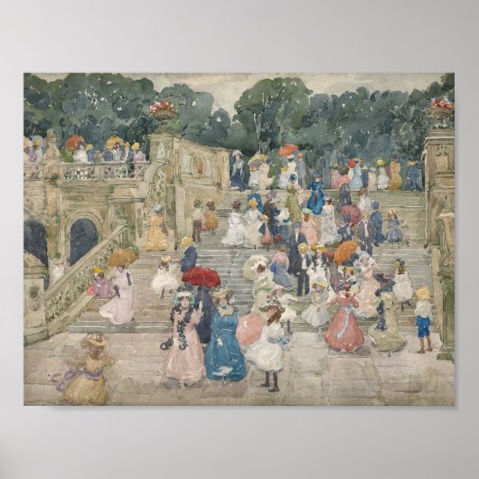Maurice Prendergast - The Terrace Bridge, Central Poster (Vorne)