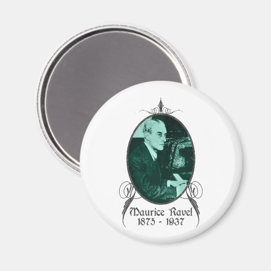 Maurice Ravel Magnet (Vorderseite/Rückseite)