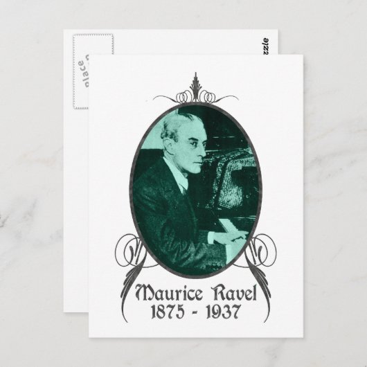 Maurice Ravel Postkarte (Vorne/Hinten)